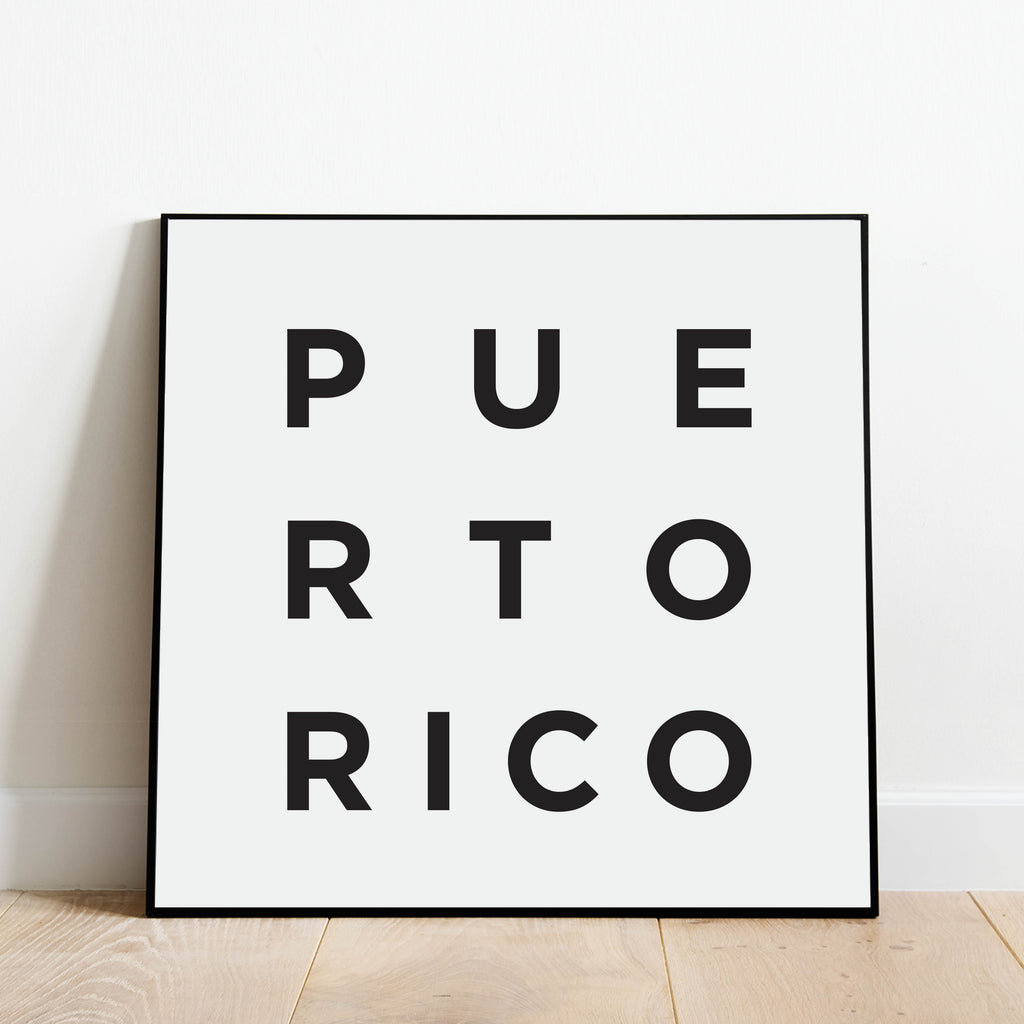 Minimalist Puerto Rico Print: Modern Art Prints by Culver and Cambridge
