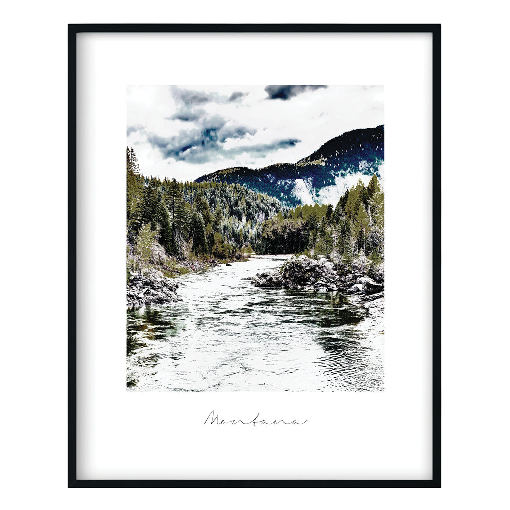 Montana State Nature Print
