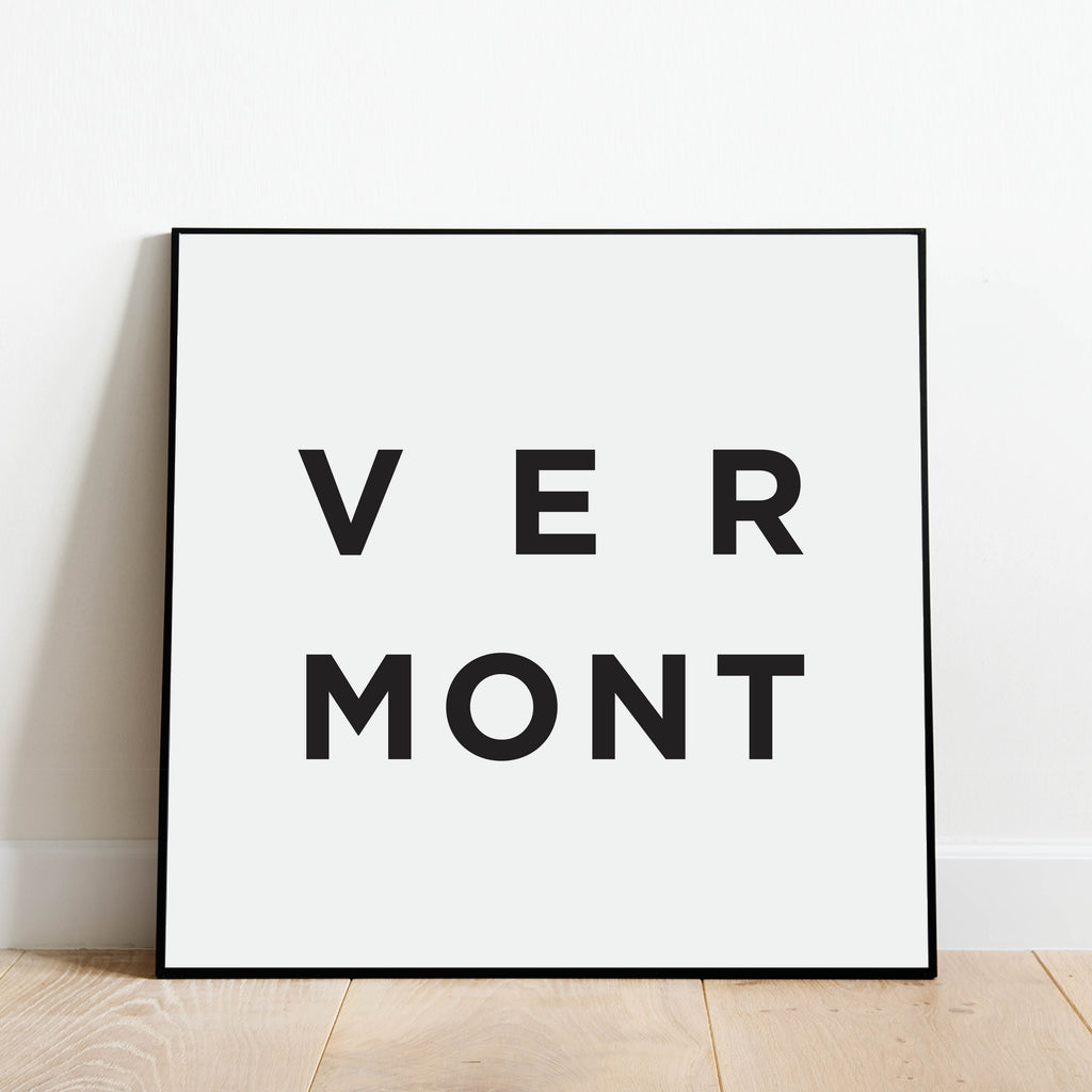 Minimalist Vermont Print: Modern Art Prints by Culver and Cambridge