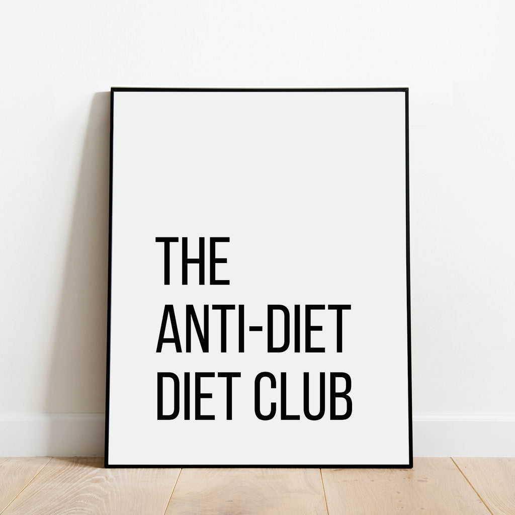 The Anti-Diet Diet Club Kitchen Print: Modern Art Prints by Culver and Cambridge