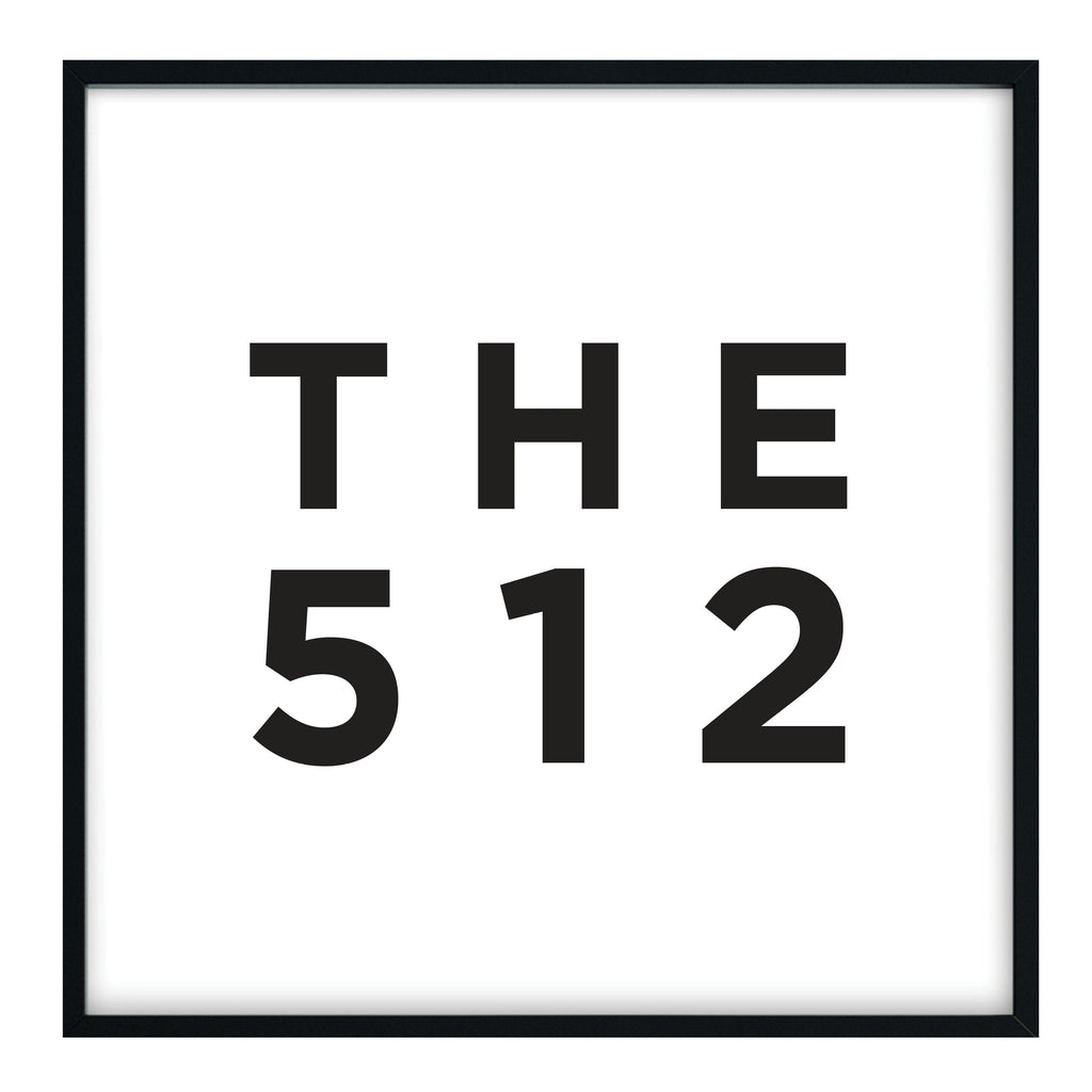 The 512 - Austin Texas Area Code Print