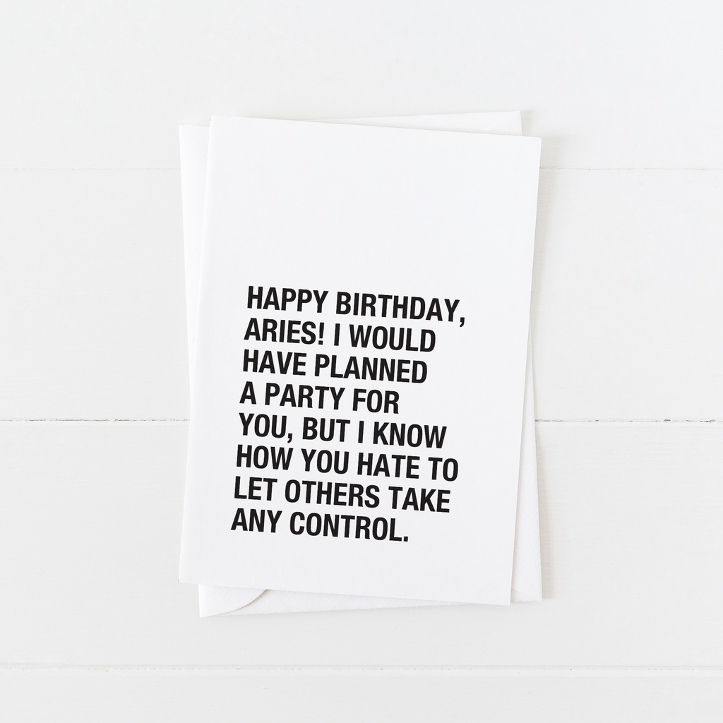 Funny Aries Birthday Card