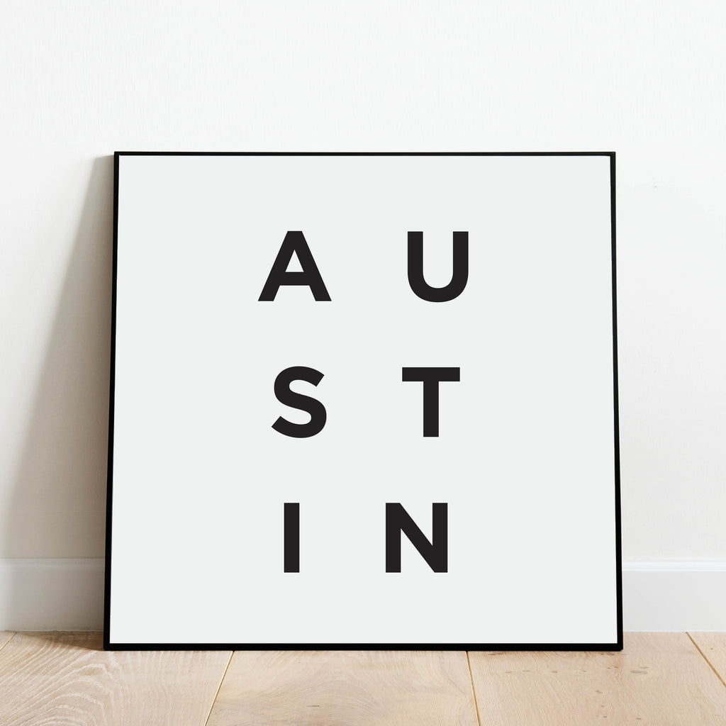 Minimalist Austin Print: Modern Art Prints by Culver and Cambridge