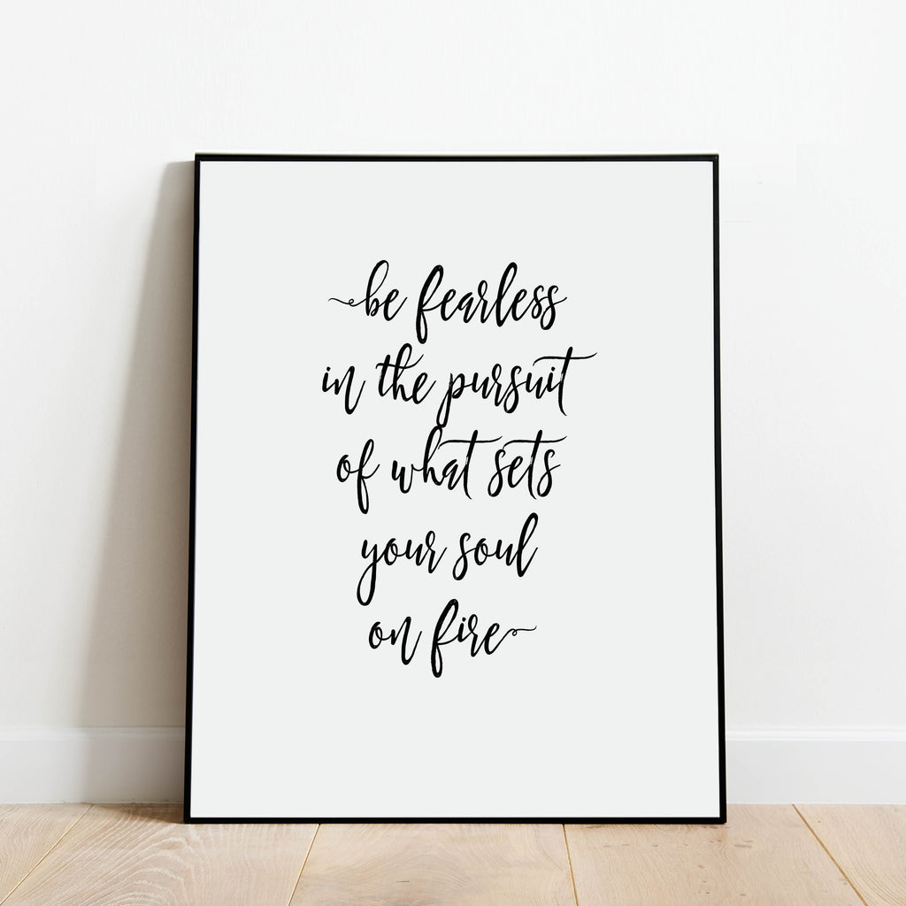 Be Fearless Inspirational Print: Modern Art Prints by Culver and Cambridge