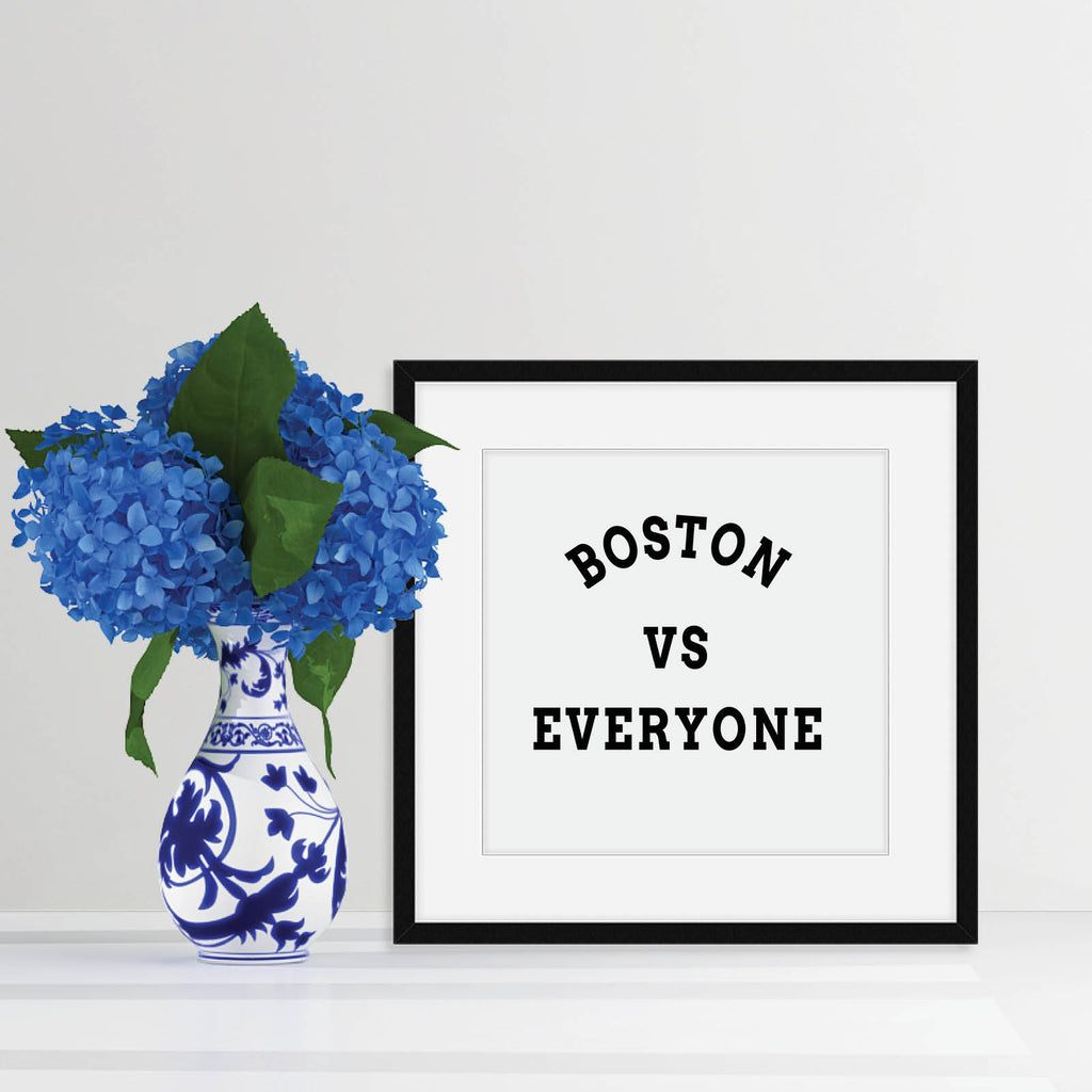 Boston vs Everyone Print, Sports Wall Art by Culver and Cambridge