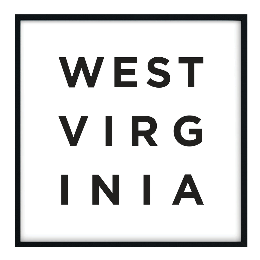 Minimalist West Virginia Print
