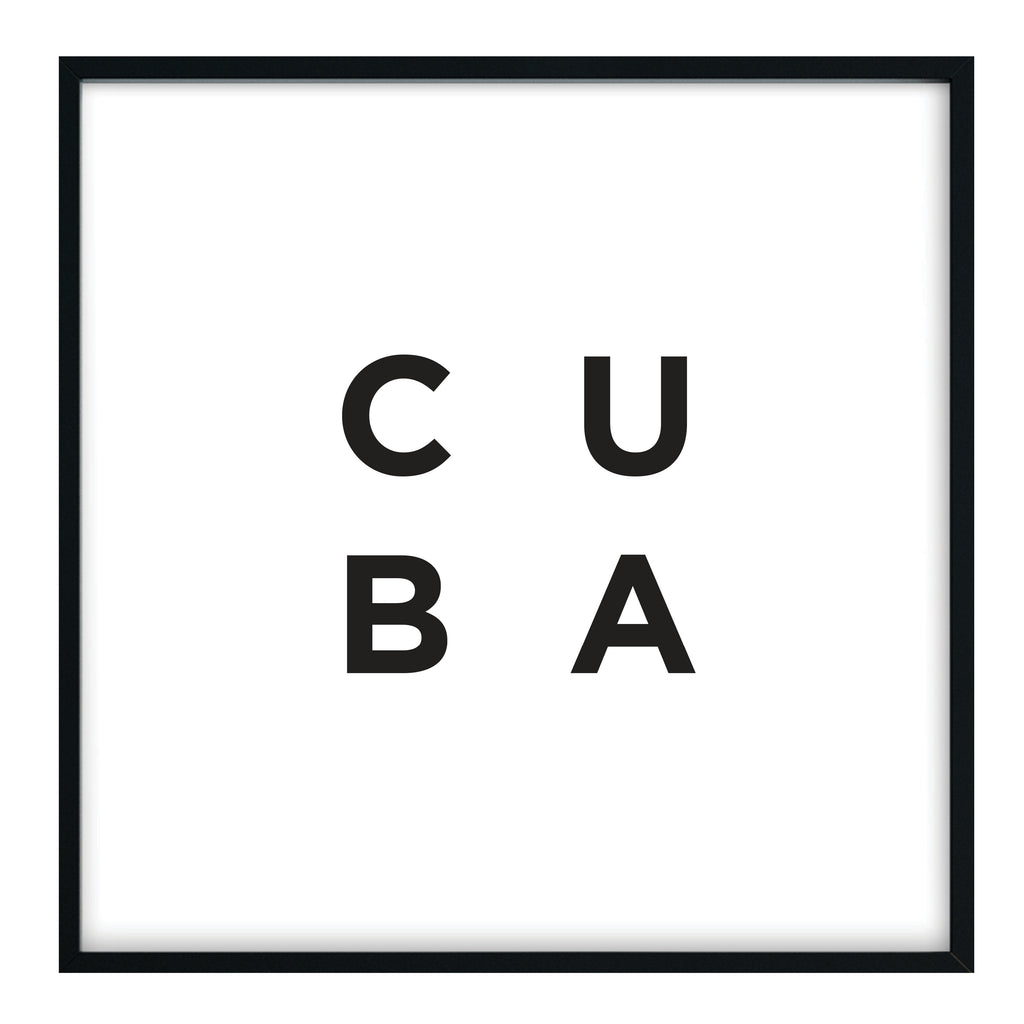 Minimalist Cuba Print