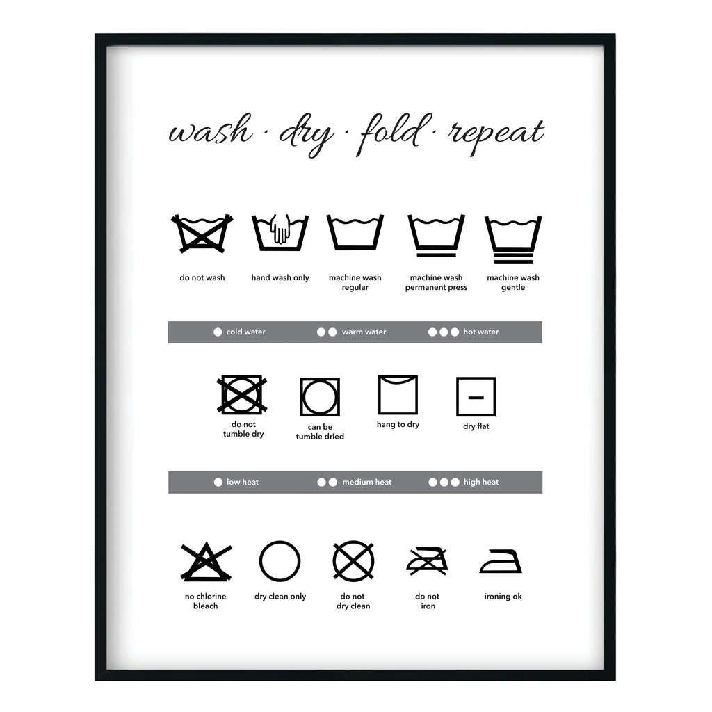 Laundry Symbols Print