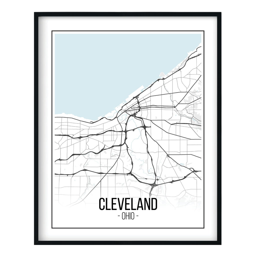 Cleveland Ohio Map Print