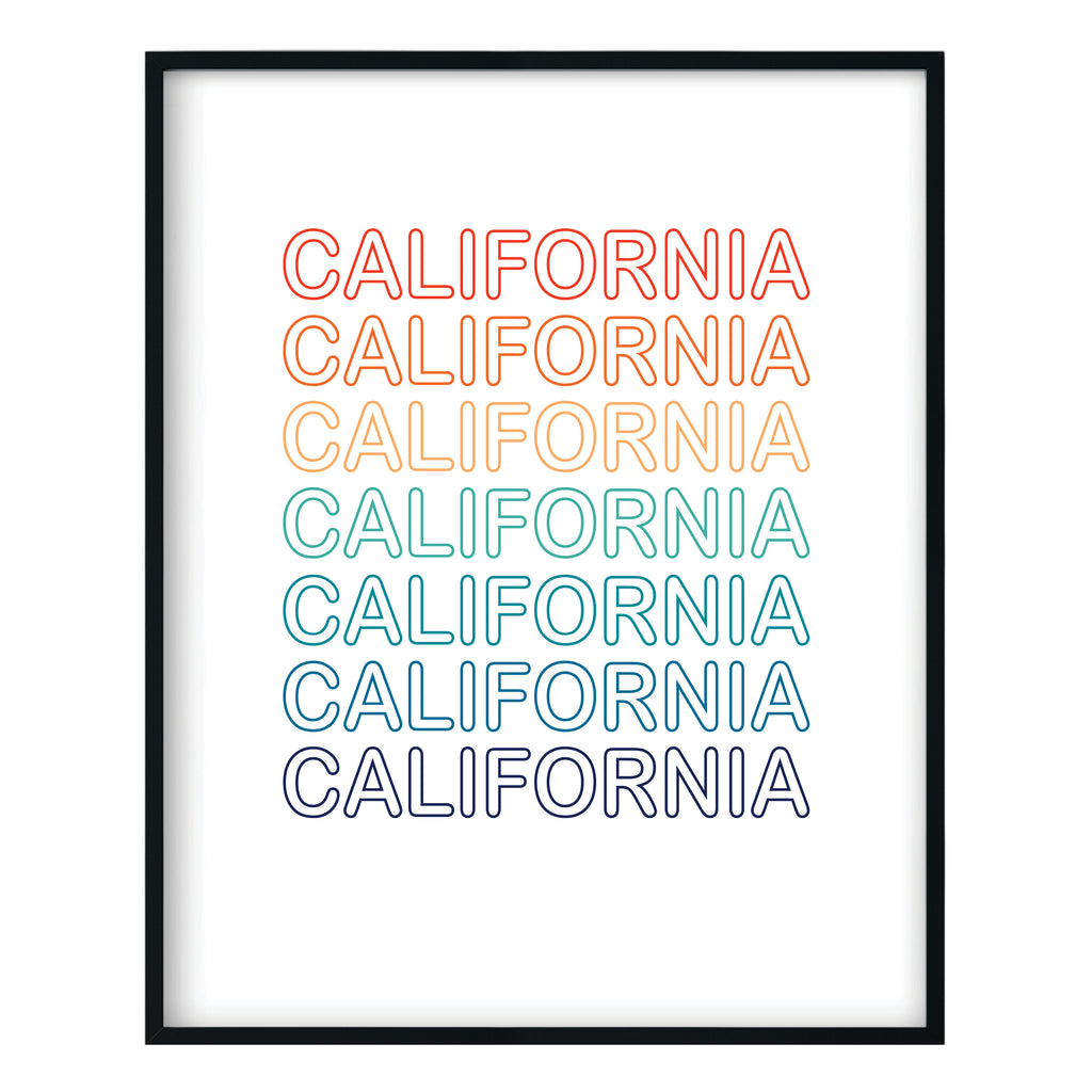 Retro California Print
