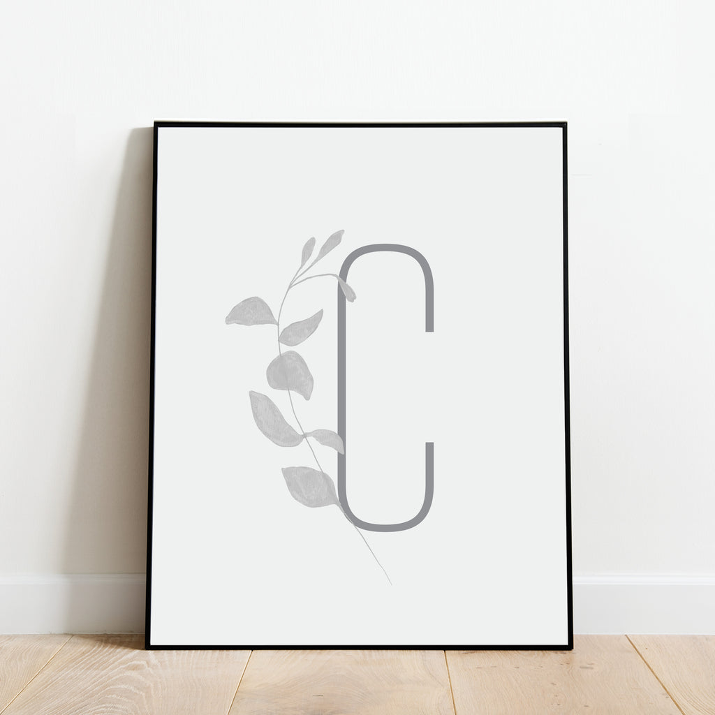 Boho Letter C Print, Modern and Minimalist Wall Art by Culver and Cambridge
