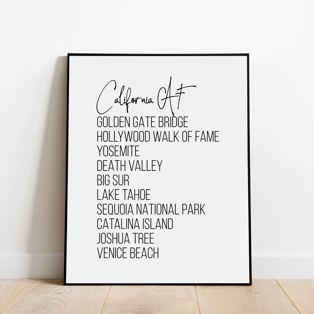 California AF Print: Modern Art Prints by Culver and Cambridge