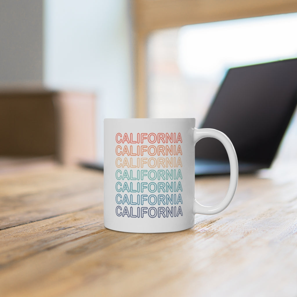 Retro California Mug: Modern art and gifts by Culver and Cambridge