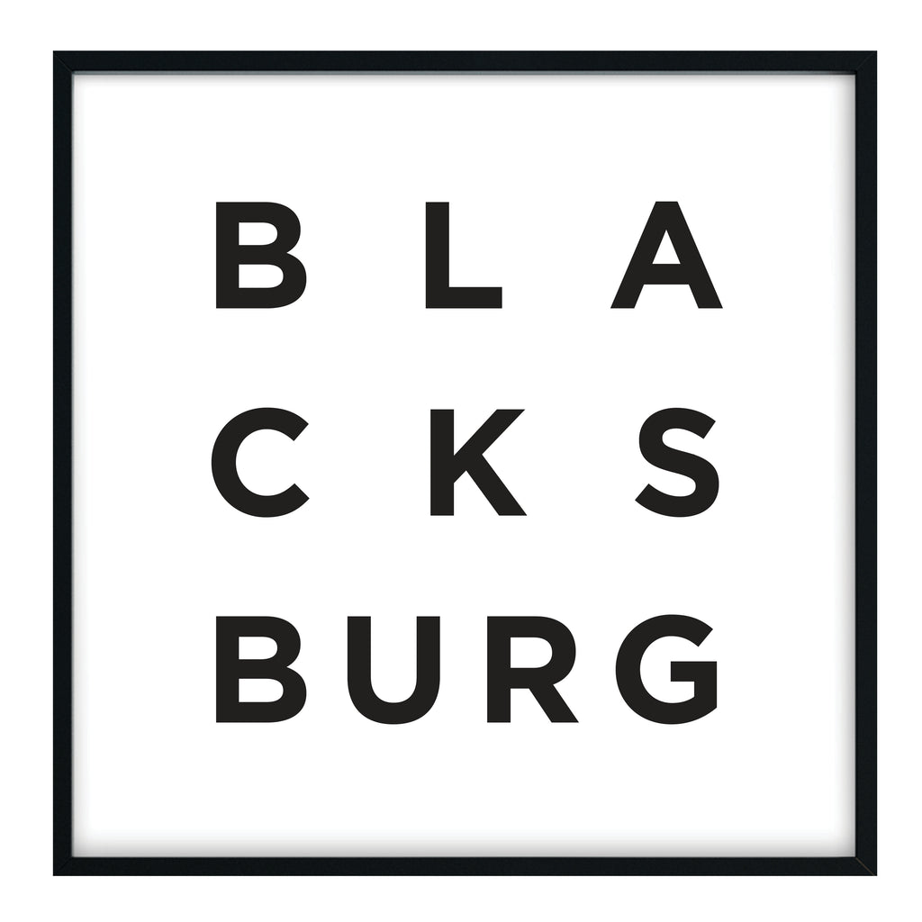 Minimalist Blacksburg Print