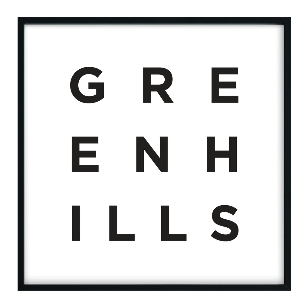 Minimalist Green Hills Print