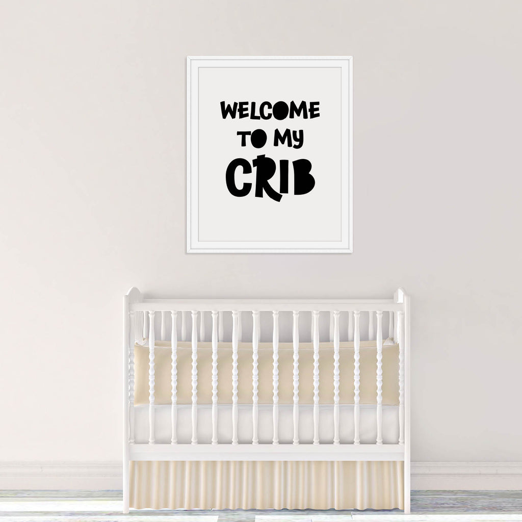 Welcome to My Crib Print: Modern Nursery Wall Art by Culver and Cambridge