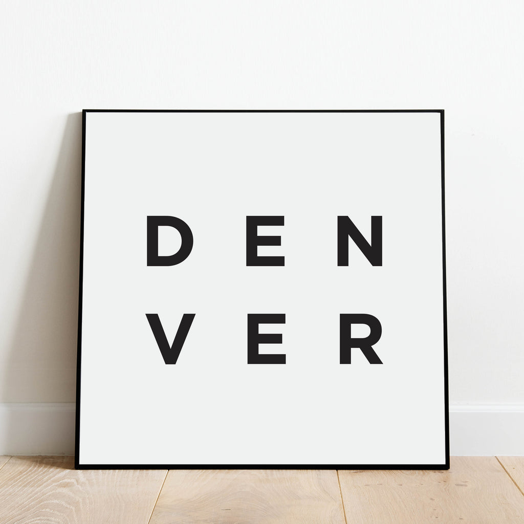Minimalist Denver Print: Modern Art Prints by Culver and Cambridge