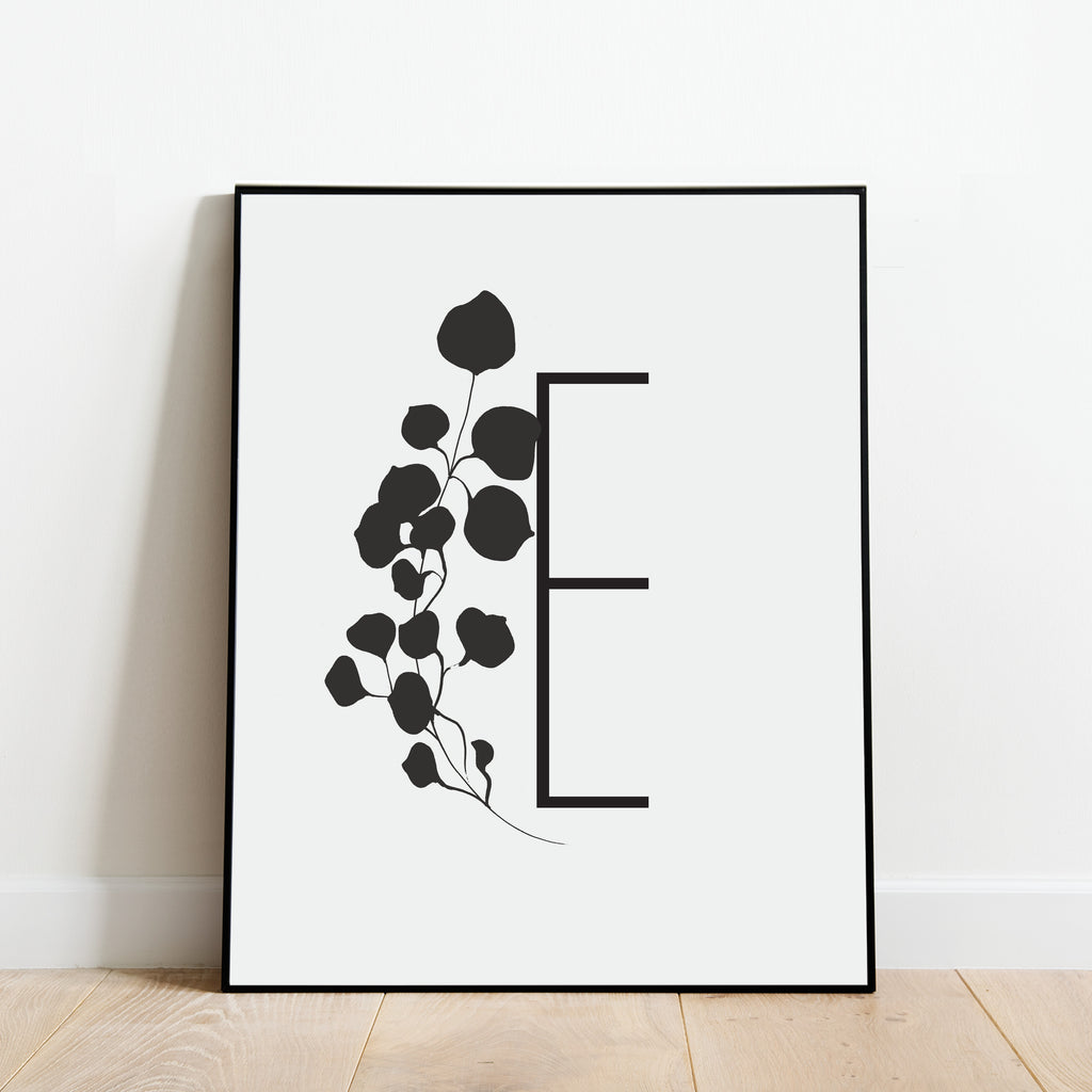 Boho Letter E Print, Modern and Minimalist Wall Art by Culver and Cambridge