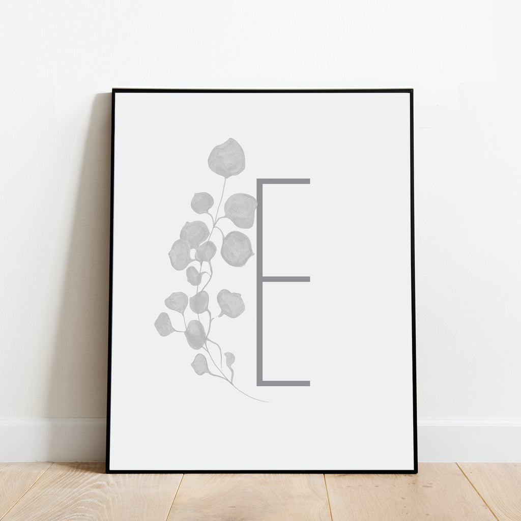 Boho Letter E Print, Modern and Minimalist Wall Art by Culver and Cambridge
