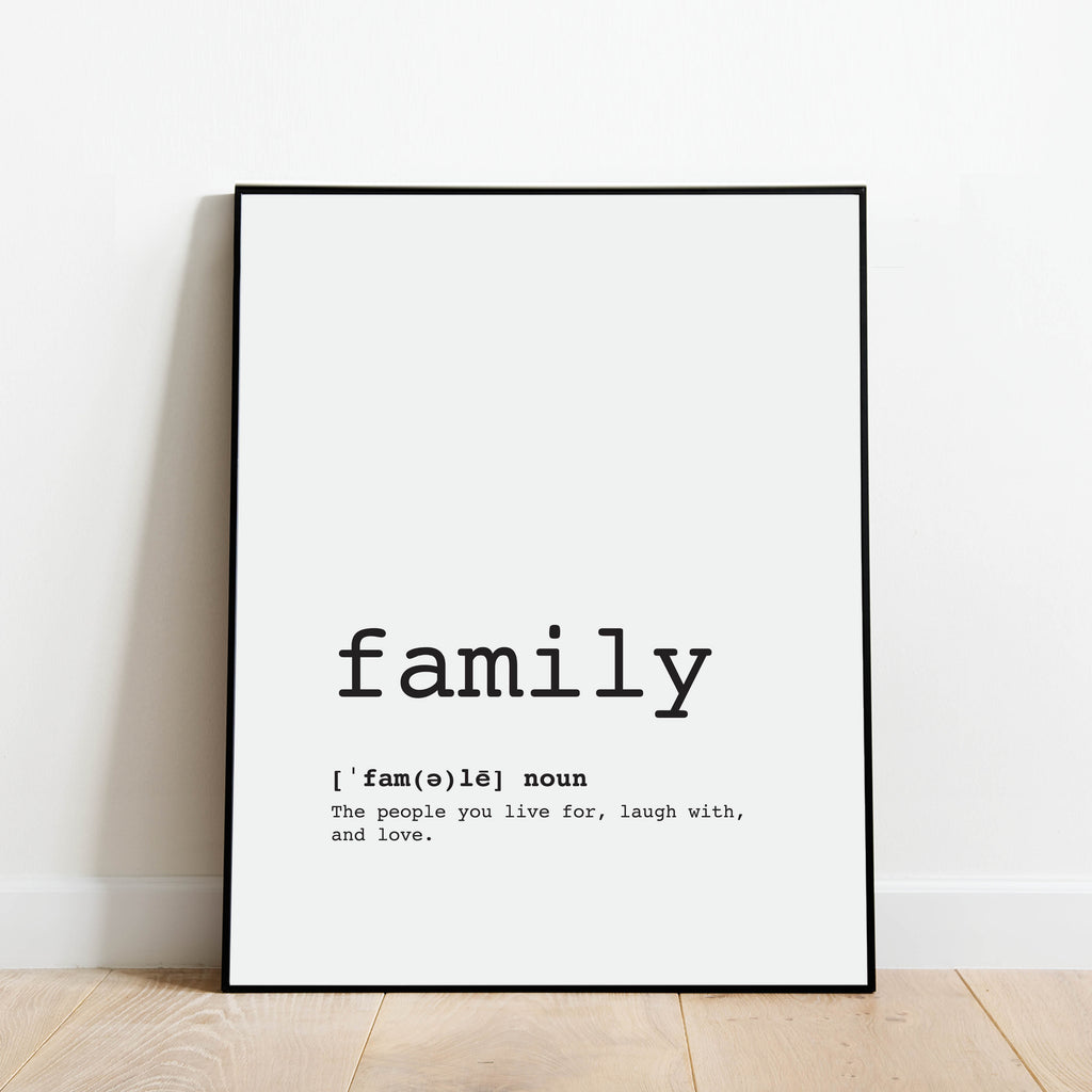 Family Definition Print: Modern Art Prints by Culver and Cambridge