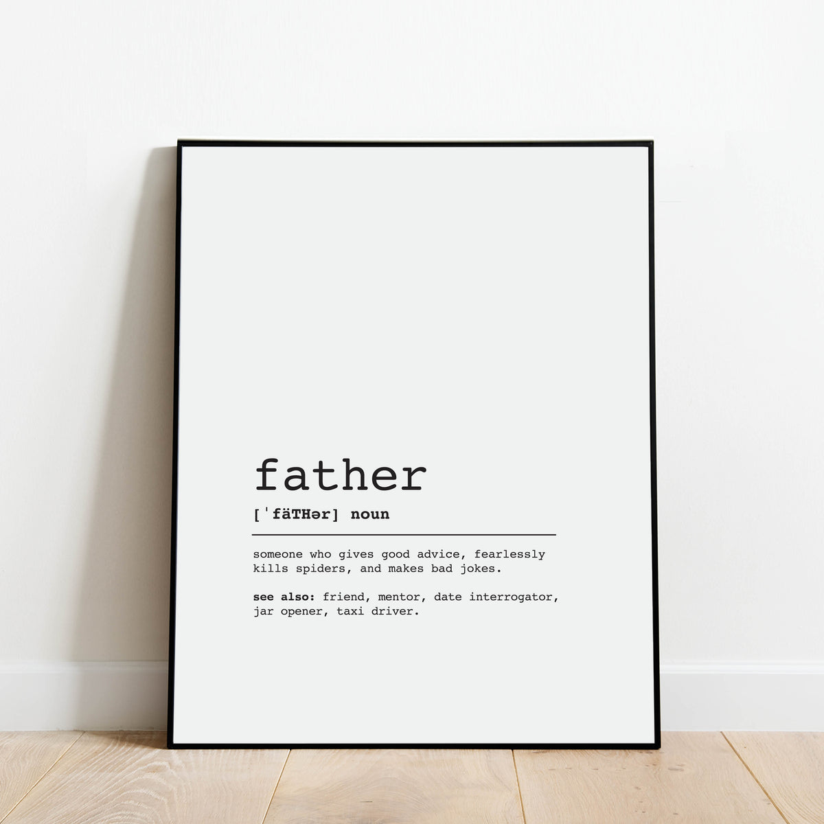 Father Definition Print: Modern Art Prints by Culver and Cambridge ...