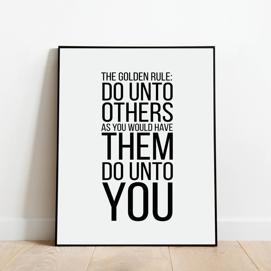 Golden Rule Print: Modern Art Prints by Culver and Cambridge