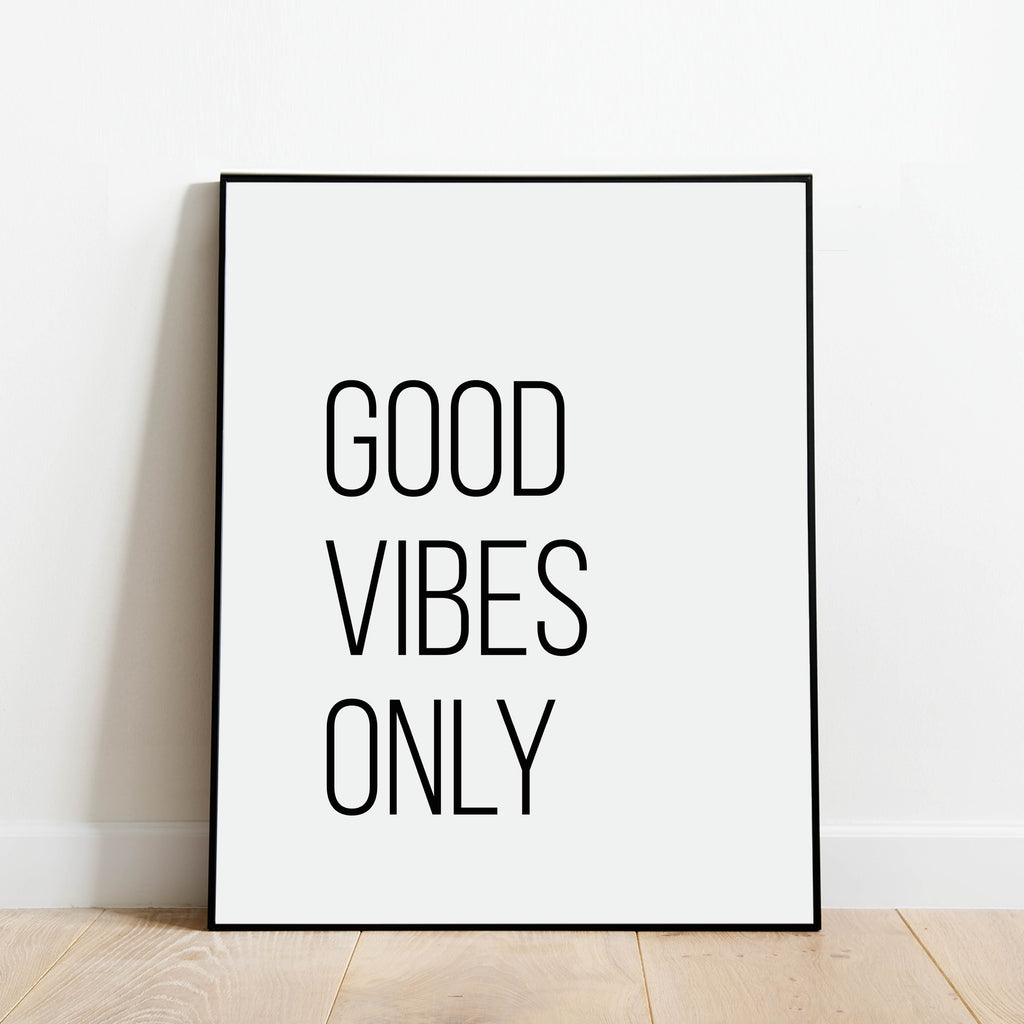 Good Vibes Only Print: Modern Art Prints by Culver and Cambridge