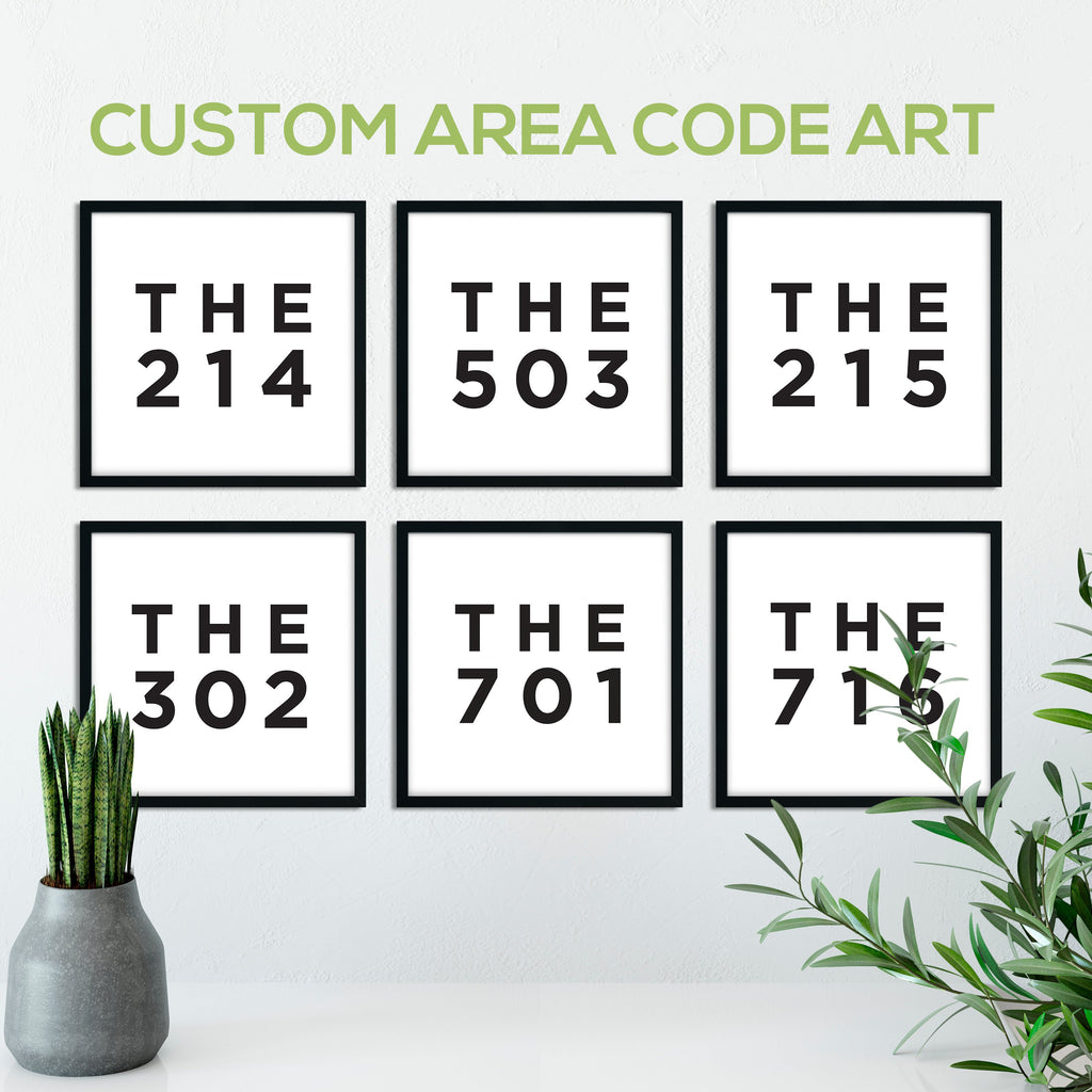 Custom Area Code Print: Modern Art Prints by Culver and Cambridge