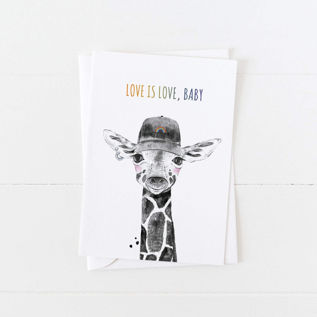 LGBTQ Card: Love is Love, Baby: Modern Greeting Cards by Culver and Cambridge
