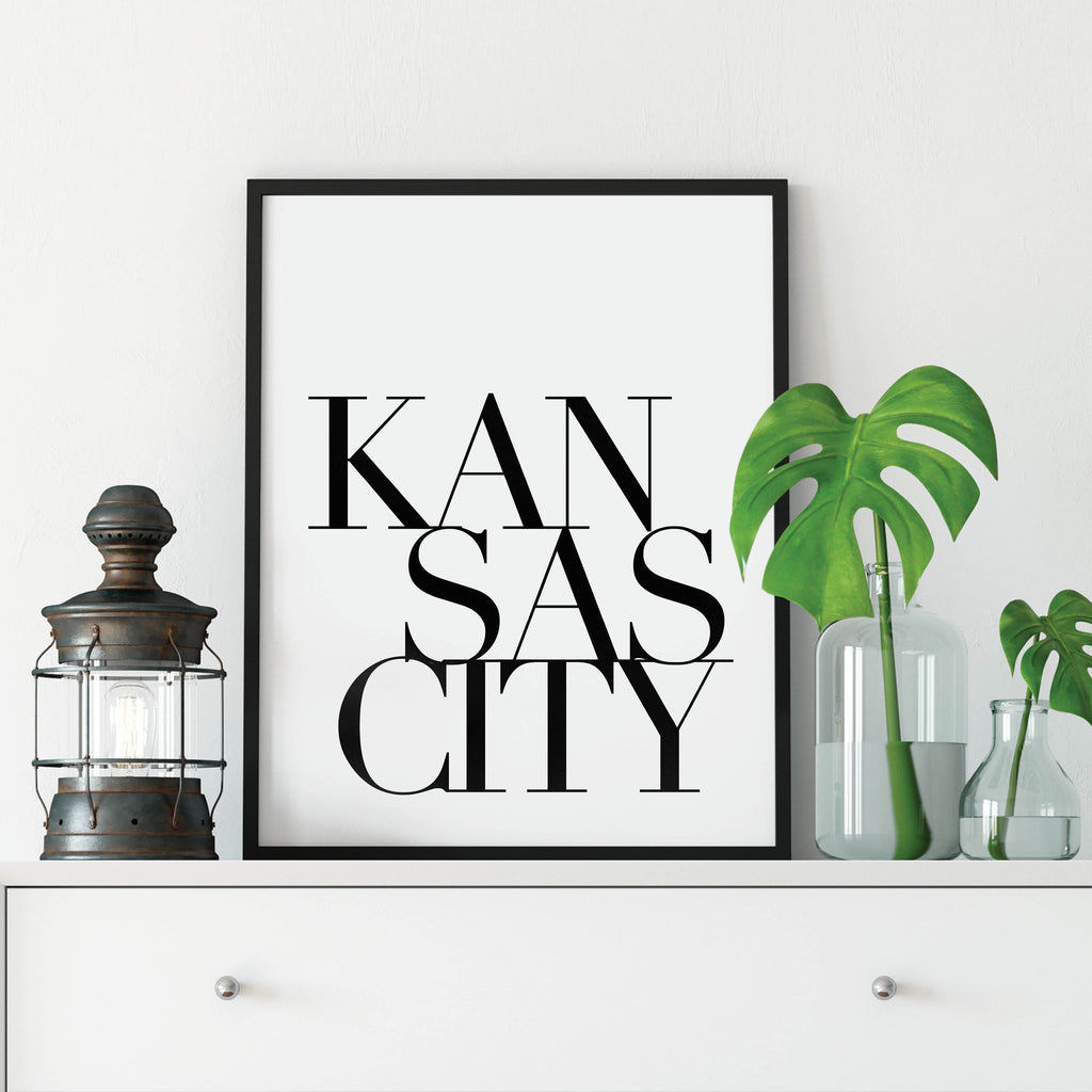 Serif Kansas City Print: Modern Art Prints by Culver and Cambridge