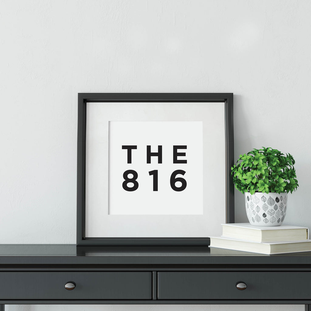 The 816 - Kansas City Area Code Print: Modern Art Prints by Culver and Cambridge