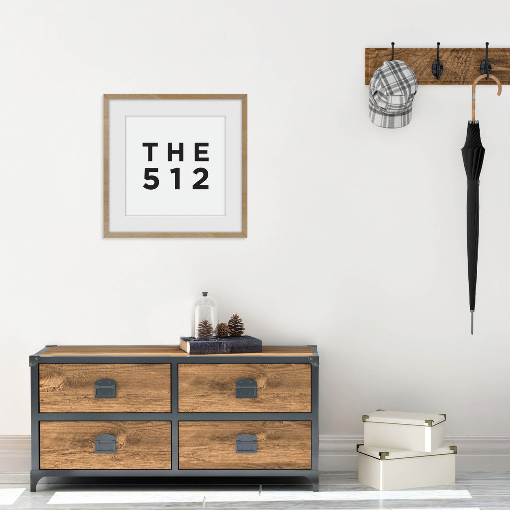 The 512 - Austin Texas Area Code Print: Modern Art Prints by Culver and Cambridge