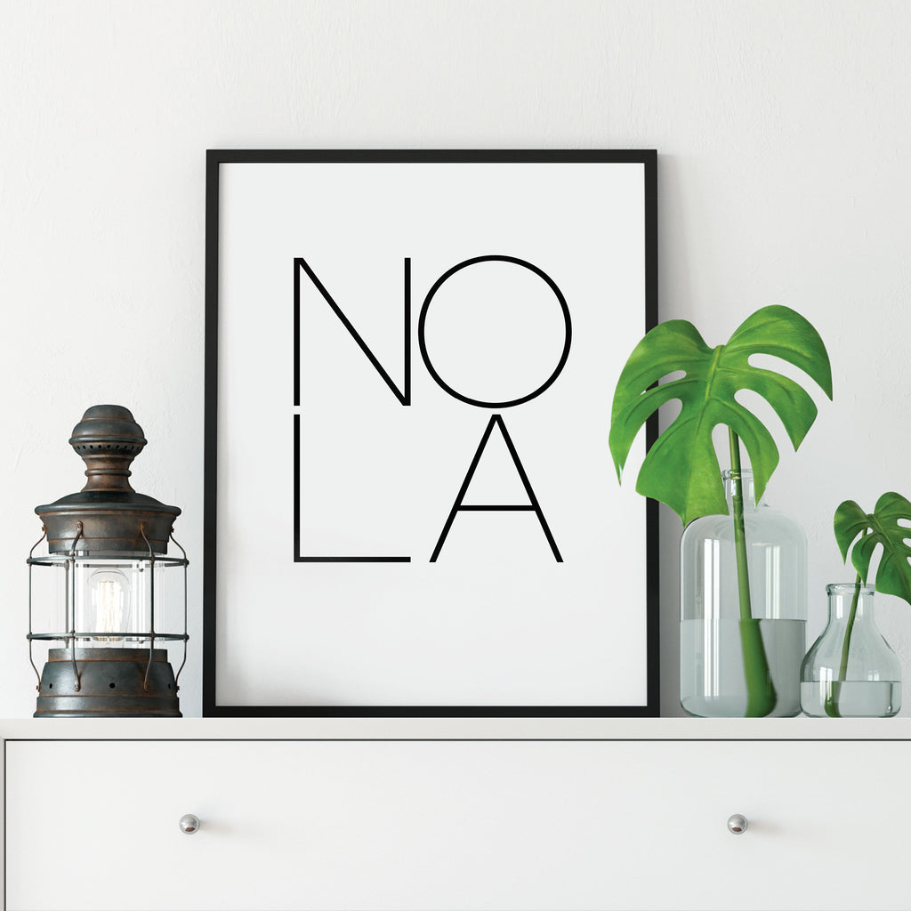 NOLA New Orleans Print: Modern Art Prints by Culver and Cambridge