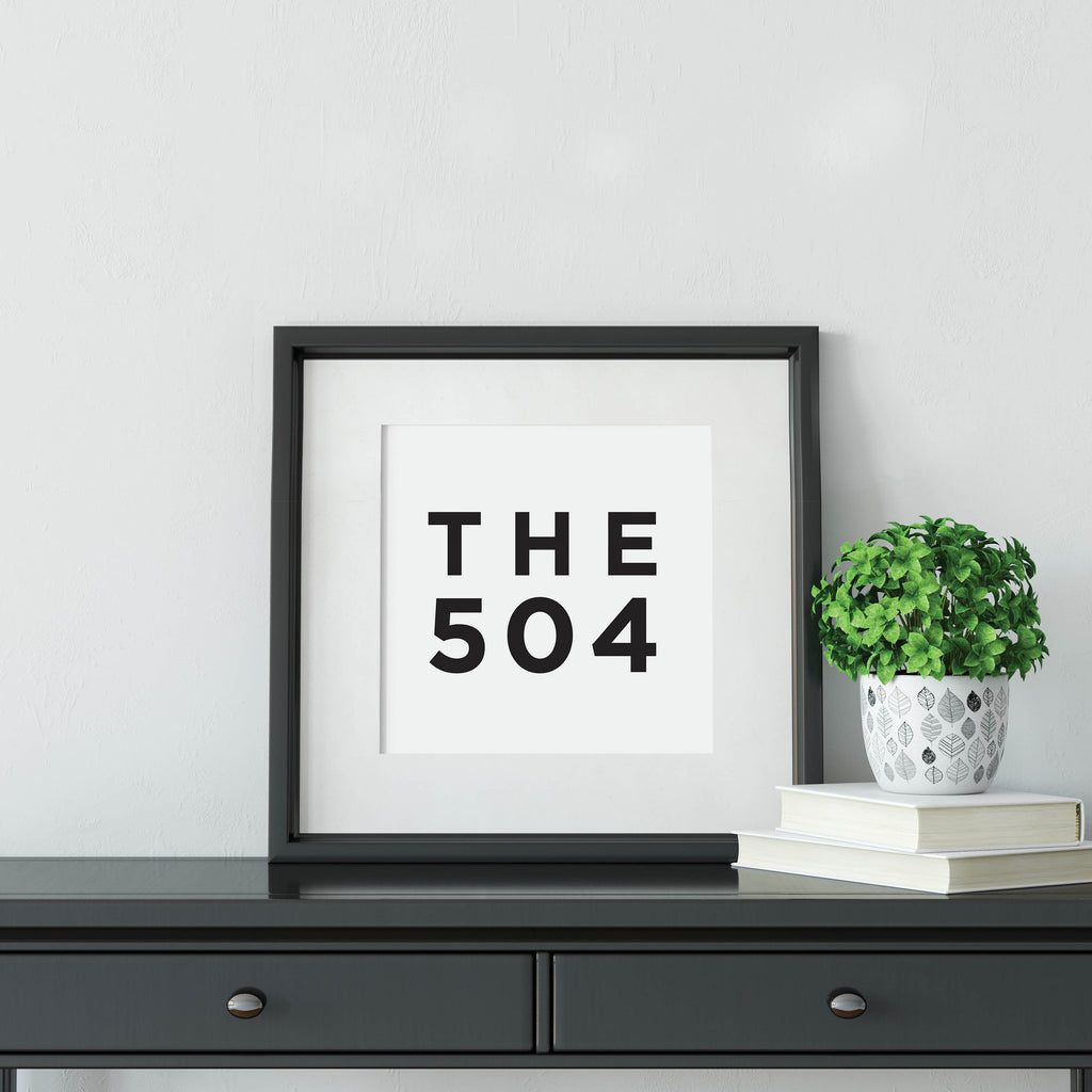 The 504 - New Orleans Area Code Print: Modern Art Prints by Culver and Cambridge