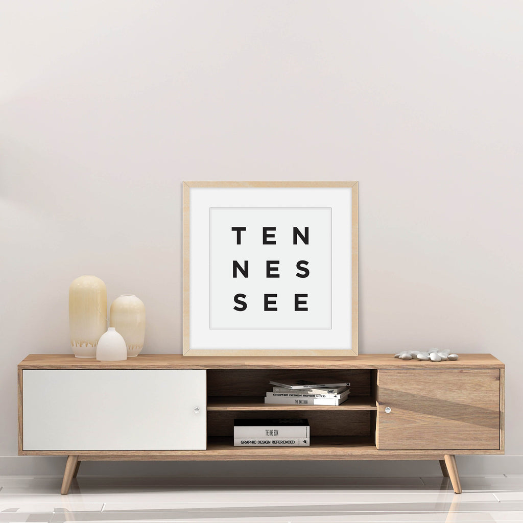 Minimalist Tennessee Print: Modern Art Prints by Culver and Cambridge