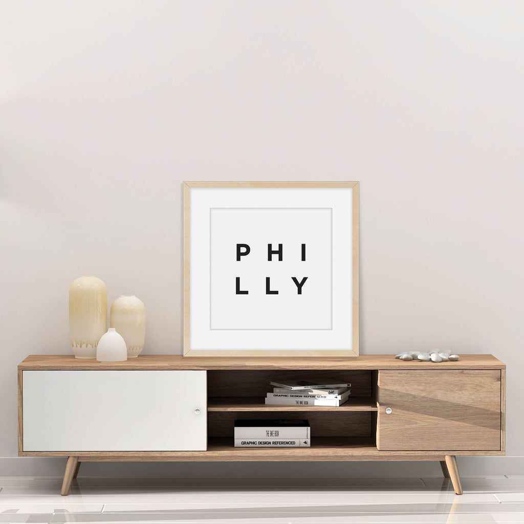 Minimalist Philly Print: Modern Art Prints by Culver and Cambridge