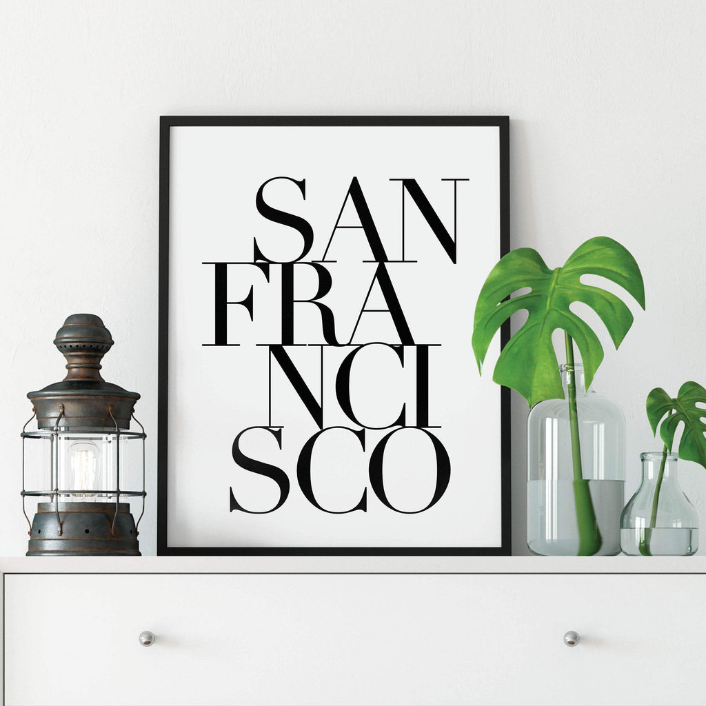 Serif San Francisco Print: Modern Art Prints by Culver and Cambridge
