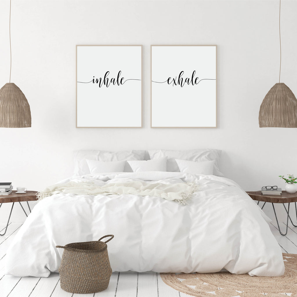 Inhale Exhale Print Set: Modern Art Prints by Culver and Cambridge
