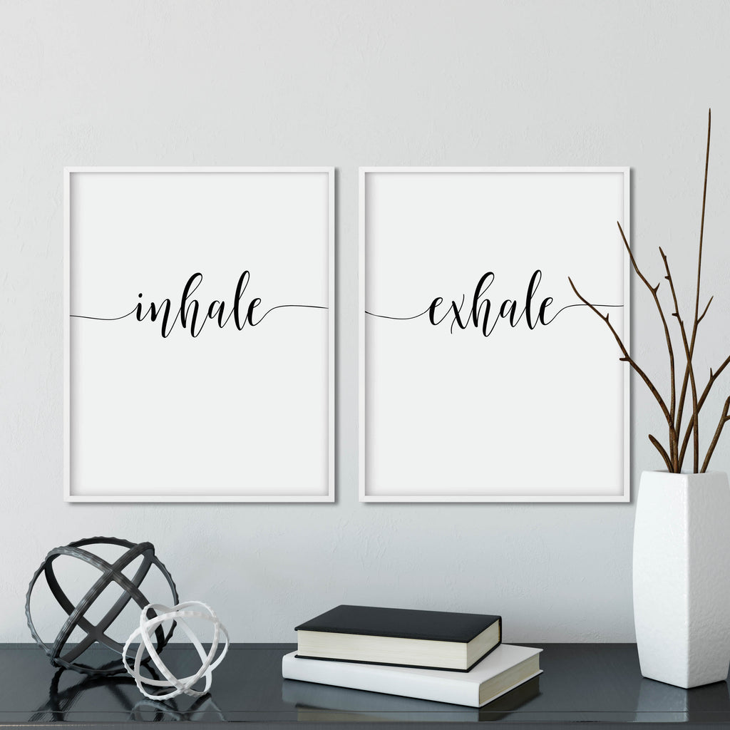Inhale Exhale Print Set: Modern Art Prints by Culver and Cambridge