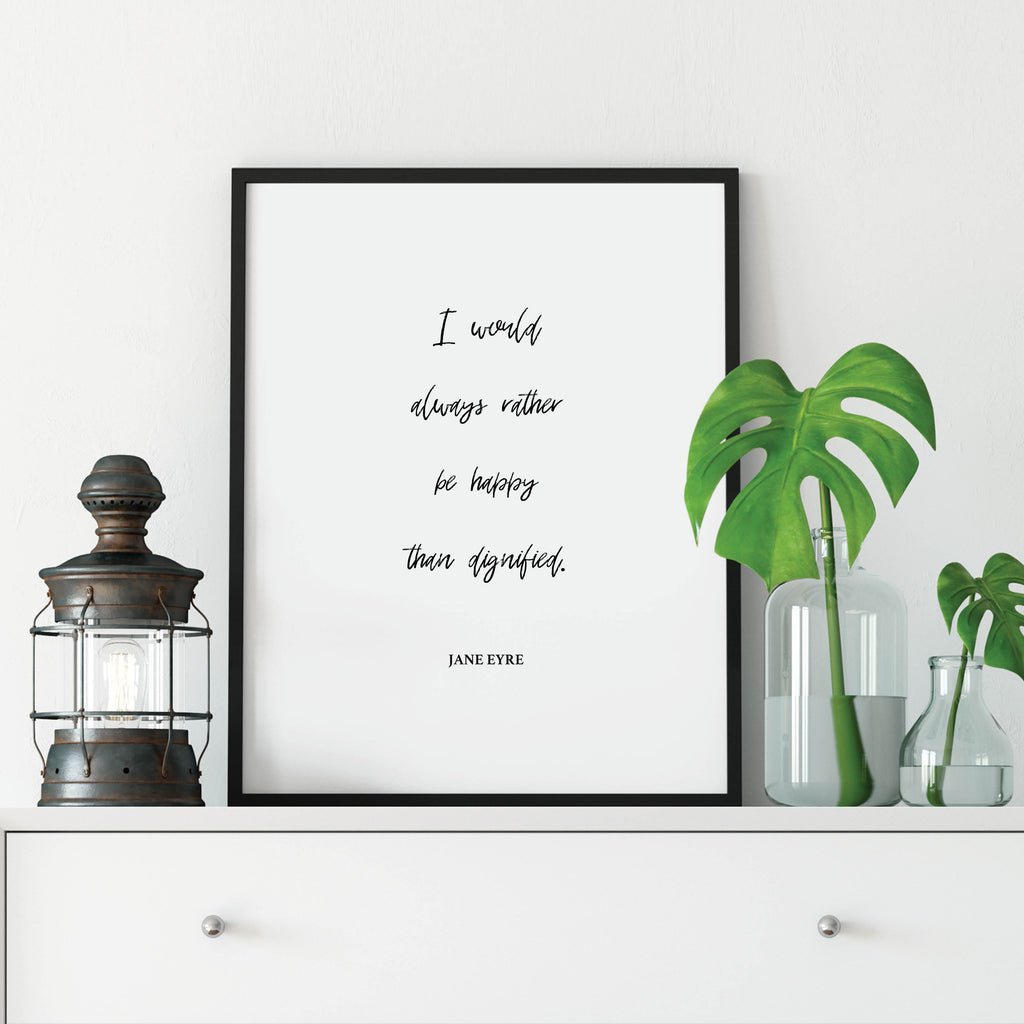 Jane Eyre Quote Print: Modern Art Prints by Culver and Cambridge