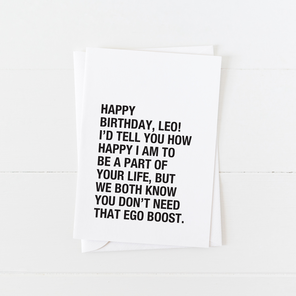 Funny Leo Birthday Card - Astrology Birthday Cards Done Right