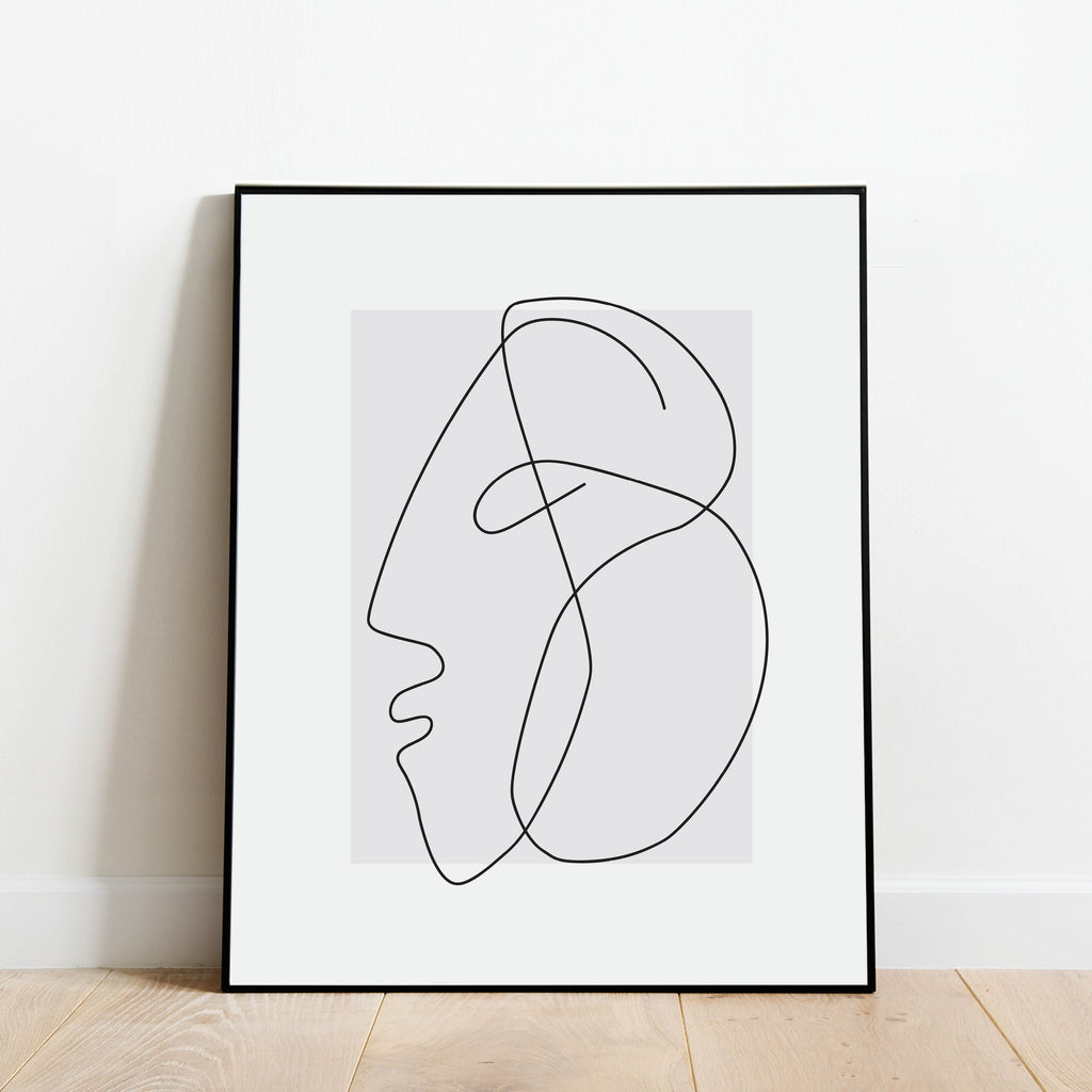 Profile Line Drawing Print: Modern Art Prints by Culver and Cambridge