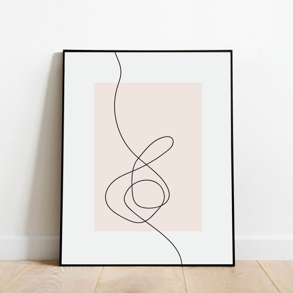 Blush Music-Inspired Line Drawing Print: Modern Art Prints by Culver and Cambridge