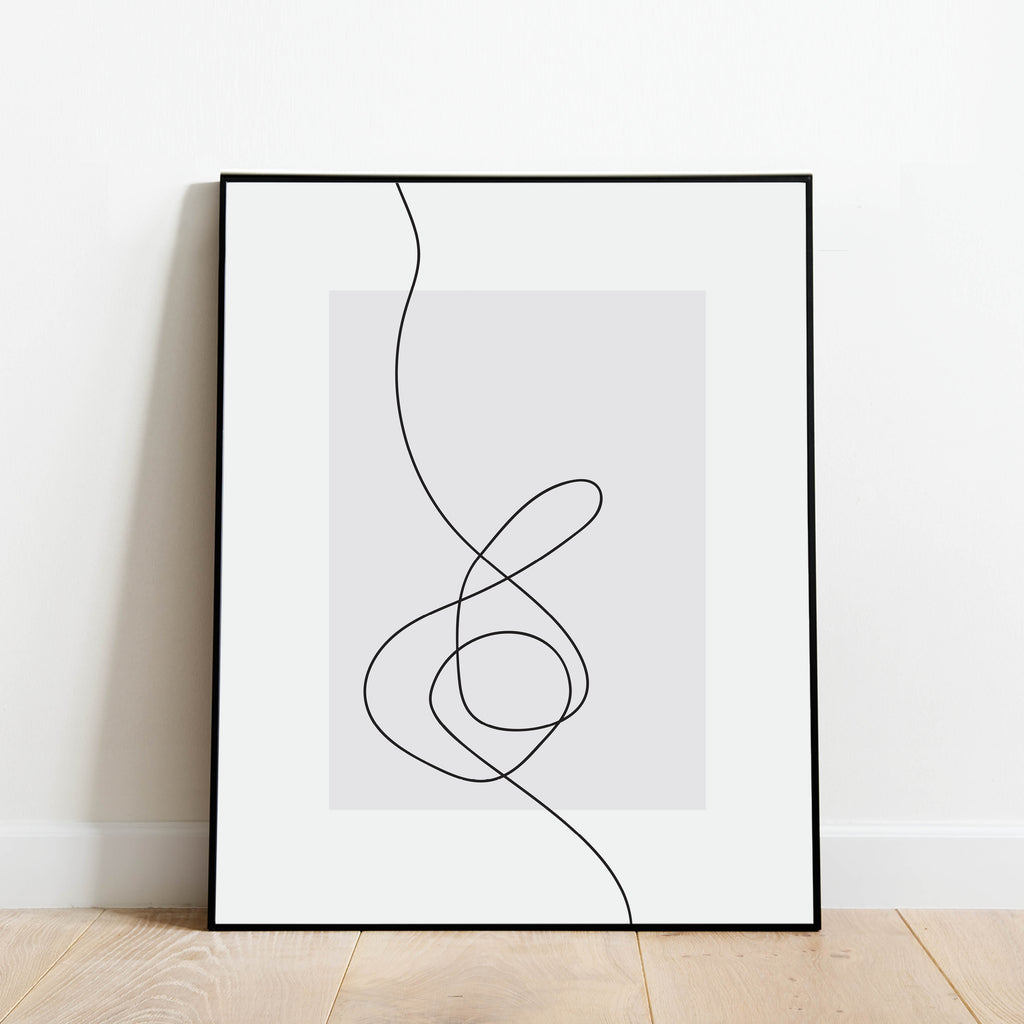 Music-Inspired Line Drawing Print: Modern Art Prints by Culver and Cambridge