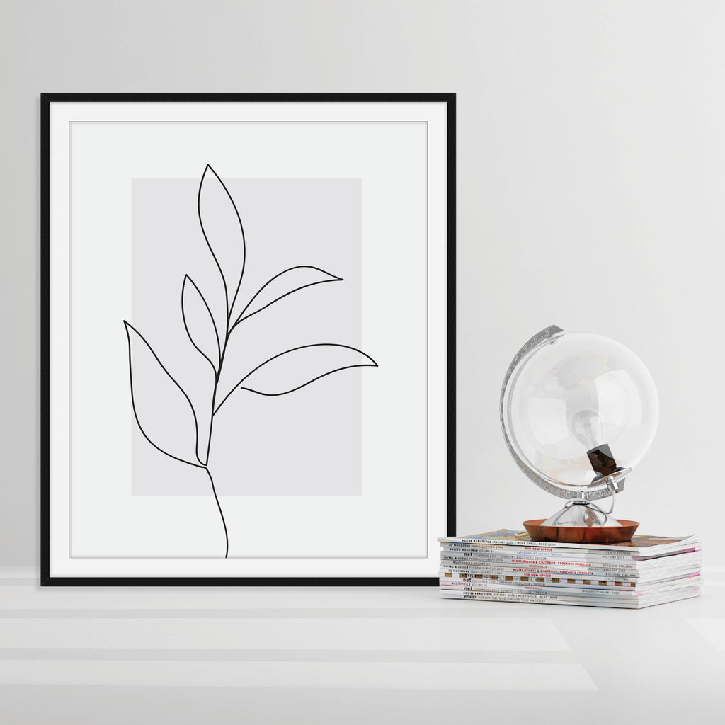 Plant Line Drawing Print: Modern Art Prints by Culver and Cambridge