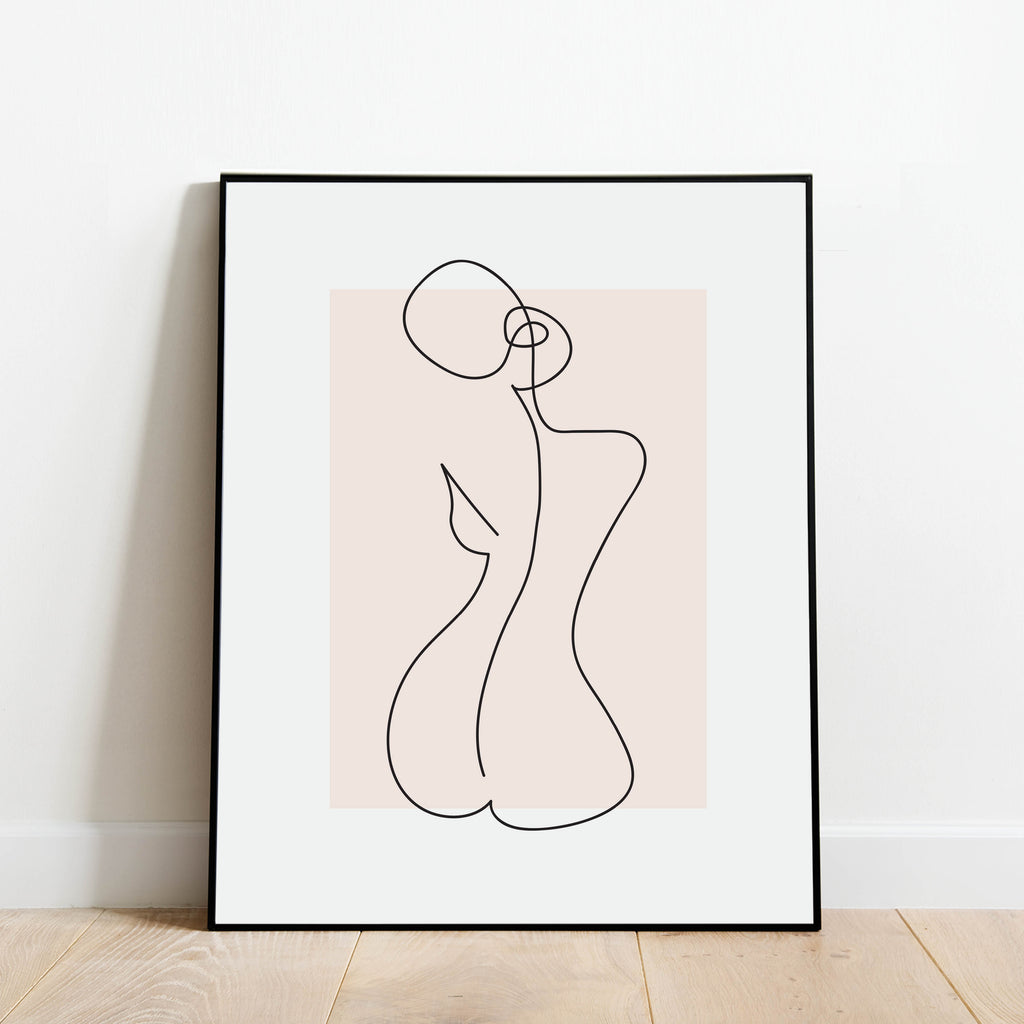 Female Form Line Drawing Print: Modern Art Prints by Culver and Cambridge
