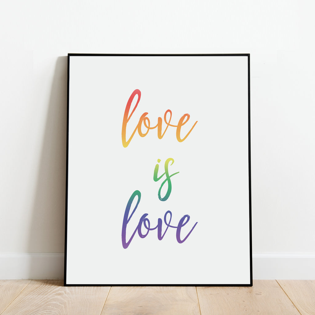 Love is Love Rainbow Print: Modern Art Prints by Culver and Cambridge