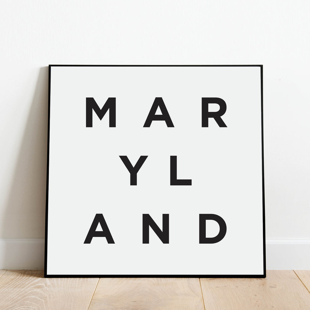 Minimalist Maryland Print