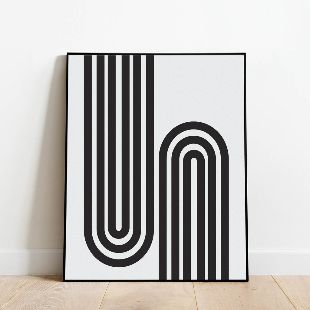 Double Arch Mid Century Modern Abstract Print: Modern Art Prints by Culver and Cambridge