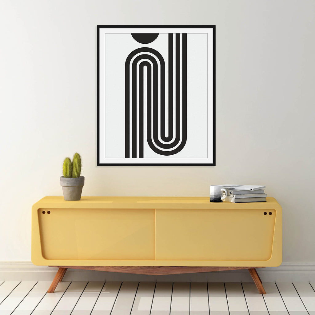 Swerve Mid Century Modern Abstract Print: Modern Art Prints by Culver and Cambridge